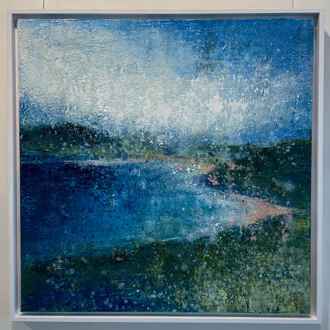 Emma Fitzpatrick, Melmore Head, painting, 61 x 61 x 2cm (65 x 65 x 3.2 cm framed)