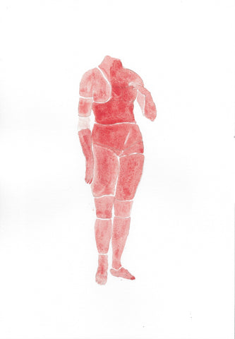 Sharon Kelly, Divided into Parts, work on paper, 18 x 25 cm (24.5 x 30.3 cm framed)