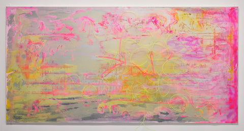 Sinead McKeever, Data Lake, mixed media, 240 x 120 x 2 cm