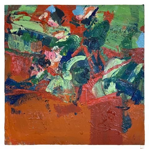 Justė Bernotaitė, Broliai (Brothers), painting, 45 x 45 x 2cm