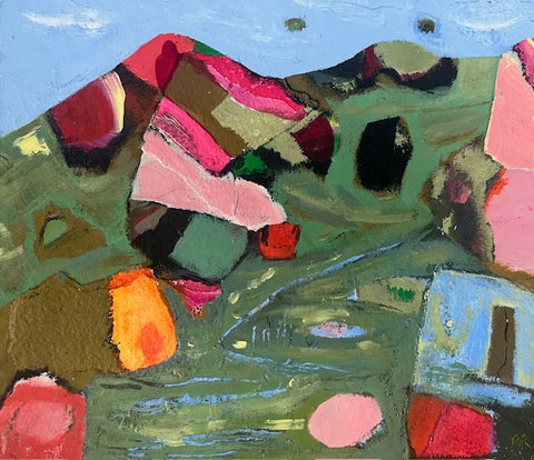 Frances O’Reilly, Cloaked, painting, 24 x 20 cm (40 x 37x 3 cm framed)