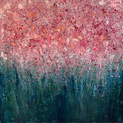 Emma Fitzpatrick, Blossom, painting, 100 x 100 x 2 cm