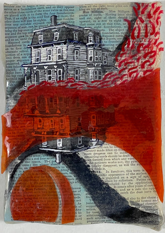 Ashley B Holmes, Tempest, painting, c. 13 x 18 x 1.5 cm