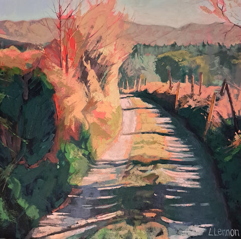 Louise Lennon, Winding Homeward, painting, 60 x 60 cm (63 x 63 cm framed)