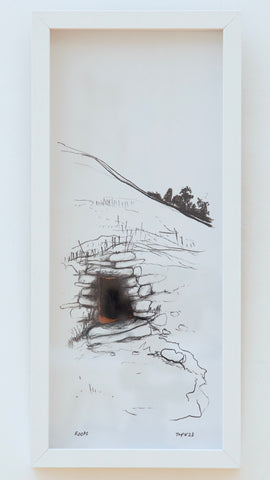 Tracey McVerry, Roots, work on paper, 20.5 x 47.5 cm (23 x 50 x 4 cm framed)