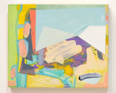 Majella Clancy, Shelter, 2021, oil and gesso on board, 20 x 16 x 2 cm