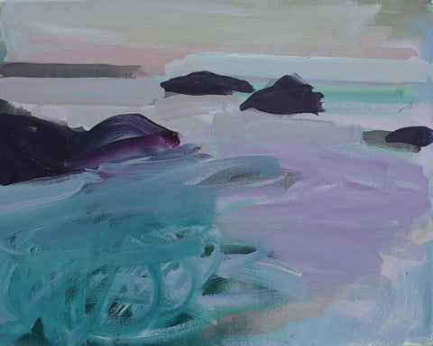Lisa Ballard, Winter Sea, painting, 50 x 40 x 2 cm