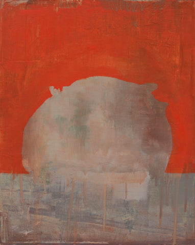 Karl Hagan, Beach Bomb, painting, 50 x 40 x 3 cm