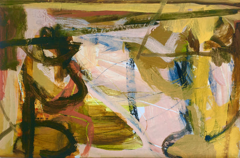 Janet Keith, Sands of Time, painting, 38 x 26 cm (50 x 38 x 3 cm framed)