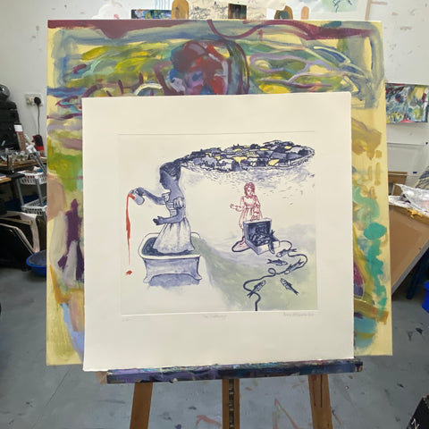 Rosie McGurran, The Gathering, work on paper, 54 x 54 cm