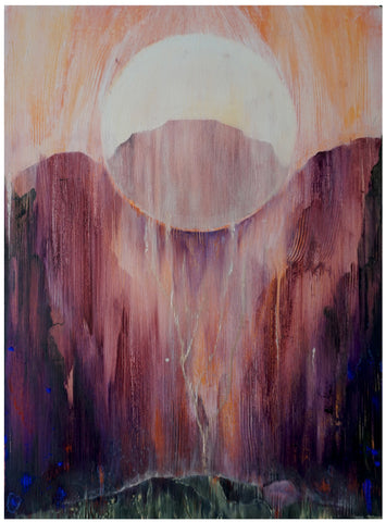 Charlie Scott, Waiting for the Sun, painting, 34 x 46 x 3 cm