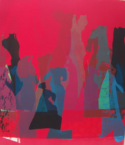 Anushiya Sundaralingam, Midnight 9, work on paper, 50 x 57 cm (69 x 76 x 3.5 cm framed)
