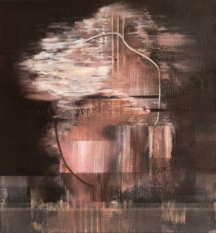 Aimee Melaugh, Waiting for Thunder, 2019, painting, 26 x 28 x 4 cm