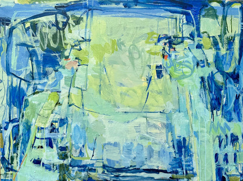 Janet Keith, Night Walk, painting, 102 x 76 cm