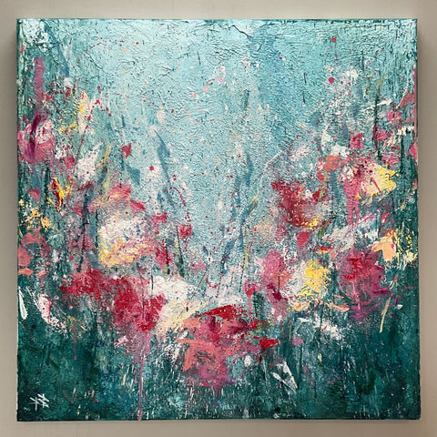 Emma Fitzpatrick, Awakening, painting, 70 x 70 x 3 cm