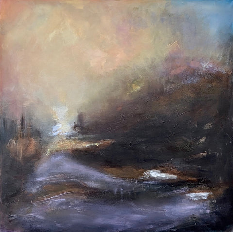 Maria Perry, Twilight, painting, 100 x 100 x 4 cm