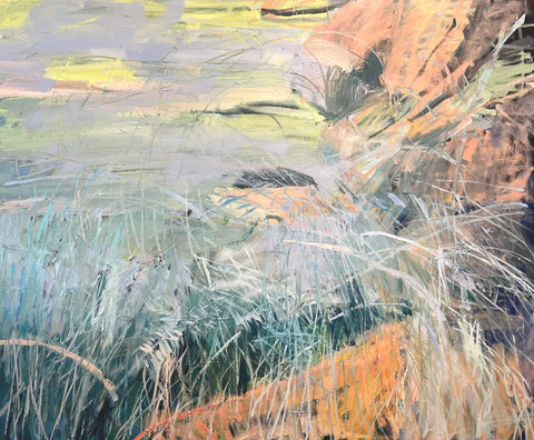 Lisa Ballard, Frozen Island, painting, 120 x 100 x 3 cm