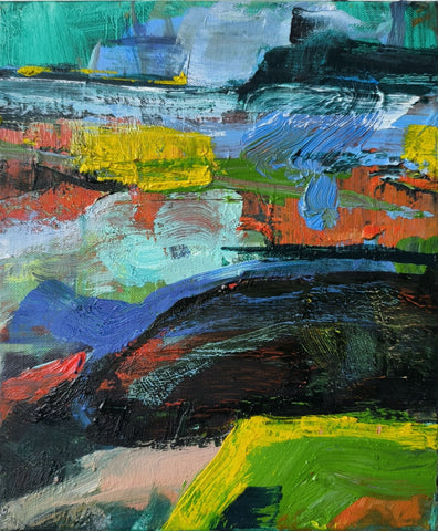 Justė Bernotaitė, Aneksuota (Annexed), painting, 15 x 20 x 3 cm