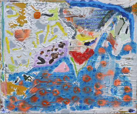 Ronan Bowes, Whose Land Is It Anyway, painting, 92 x 76 x 4.5 cm