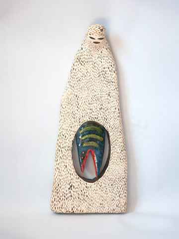 Elham Hemmat, Docile Bodies 7, Series 2026, ceramic sculpture, c. 9.5 x 23 x 4 cm