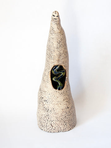 Elham Hemmat, Docile Bodies 10, Series 2026, ceramic sculpture, c. 9 x 28 cm