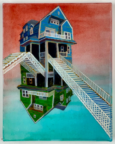 Ashley B Holmes, A Way In, painting, 30 x 25 x 4 cm