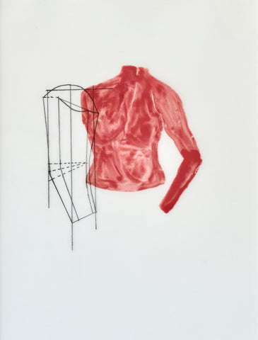 Sharon Kelly, Brace, work on paper, 27 x 35 cm (37 x 45 x 3 cm framed)