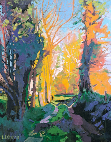 Louise Lennon, Sunlit Promise, 2025, oil on canvas, 40 x 50 cm (43.5 x 53. 5 framed)