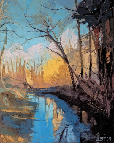 Louise Lennon, Well of Light, painting, 40 x 50 cm (44 x 55 x 3.5 cm framed)