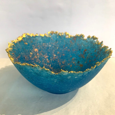 Alison Lowry, Sea Blue, glass art, 13 x 8 cm