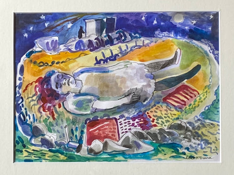 Rosie McGurran, Suaimhness 1, painting, 28 x 21 cm (43.5 x 37 x 2.5 framed)