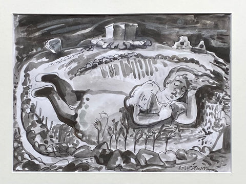 Rosie McGurran, Suaimhness 2, painting, 28 x 21 cm (43.5 x 37 x 2.5 framed)