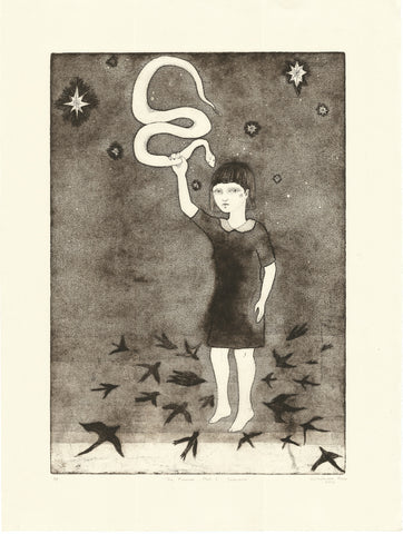Wilhelmina Peace, The Promise, work on paper (etching), 58 x 76 cm