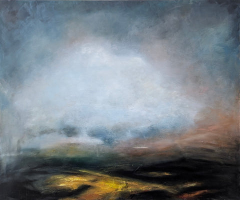 Maria Perry, The Light That Calls Me Home, painting, 150 x 100 x 4 cm