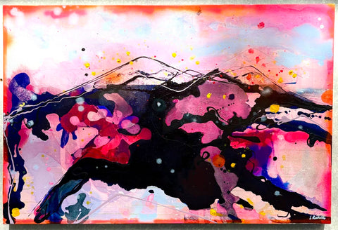 Latisha Reihill, Neon Promise, painting, 76 x 50 x 4 cm
