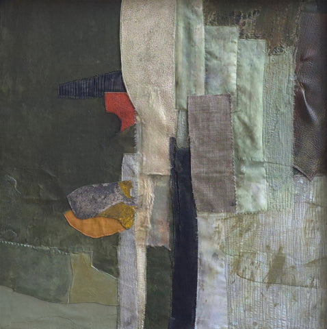 Katherine St Angelo, Elucidate, 2025, textile art, 50 x 50 x 1.3 cm (53 x 53 cm framed) (Copy)