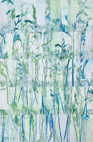 Anushiya Sundaralingam, Green Green Grass, work on paper, 29 x 43 cm (52 x 62 x 4 cm framed)
