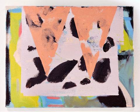 Majella Clancy, Outside (A Holder), painting, 24 x 19 x 2 cm