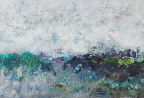 Katherine St. Angelo, Defining the Elements 8, painting, 63 x 43.5 cm (66 X 46.5 X 4 cm framed)