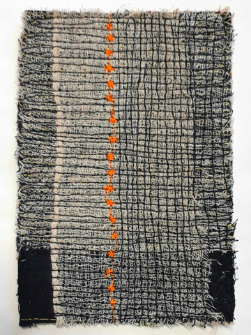 Patricia Kelly, Winter Note 4, textile art, 10.5 x 15.5 cm (12.5 x 17 x 3 cm framed)