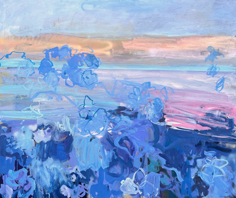 Lisa Ballard, Summer Light Hydrangea, painting, 120 x 100 x 3 cm