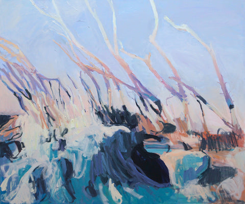 Lisa Ballard, Desert Cacti Shapes, painting, 120 x 100 x 3 cm