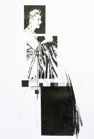 Craig Donald, Eva Supported by Her Gown, work on paper, 21 x 30 cm (33.5 x 42.5 x 2.5 cm framed)