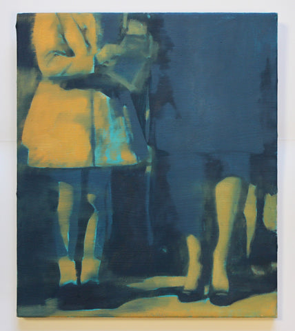 Craig Donald, Caroline and Jackie, painting, 30 x 35 cm