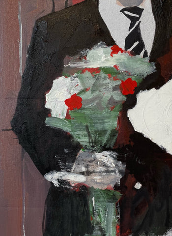 Karl Hagan, Bouquet for You, painting, 30 x 40 x 2.5 cm