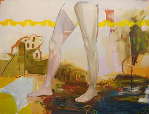 Trina Hobson, Orientation, painting,152 x 117 x 4 cm