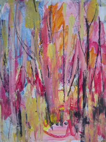 Janet Keith, Glade Pink, painting, 38 x 51 cm (55.5 x 68 cm framed)