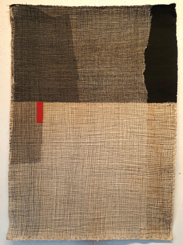 Patricia Kelly, Stitched Grid, 2021, textile art, 64 x 87 cm