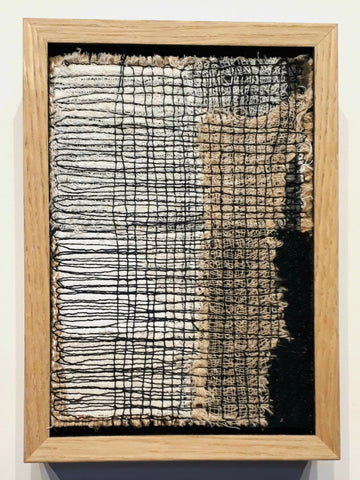 Patricia Kelly, Winter Note 6, textile art, 10.5 x 15.5 cm (12.5 x 17 x 3 cm framed)
