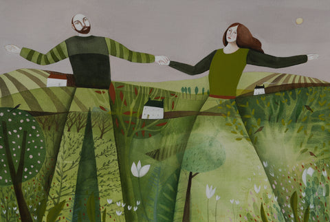 Judith Logan, The Hills Are Alive, painting, 55 x 38 cm (framed 77 x 60 x 3.5cm)